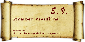 Strauber Viviána névjegykártya